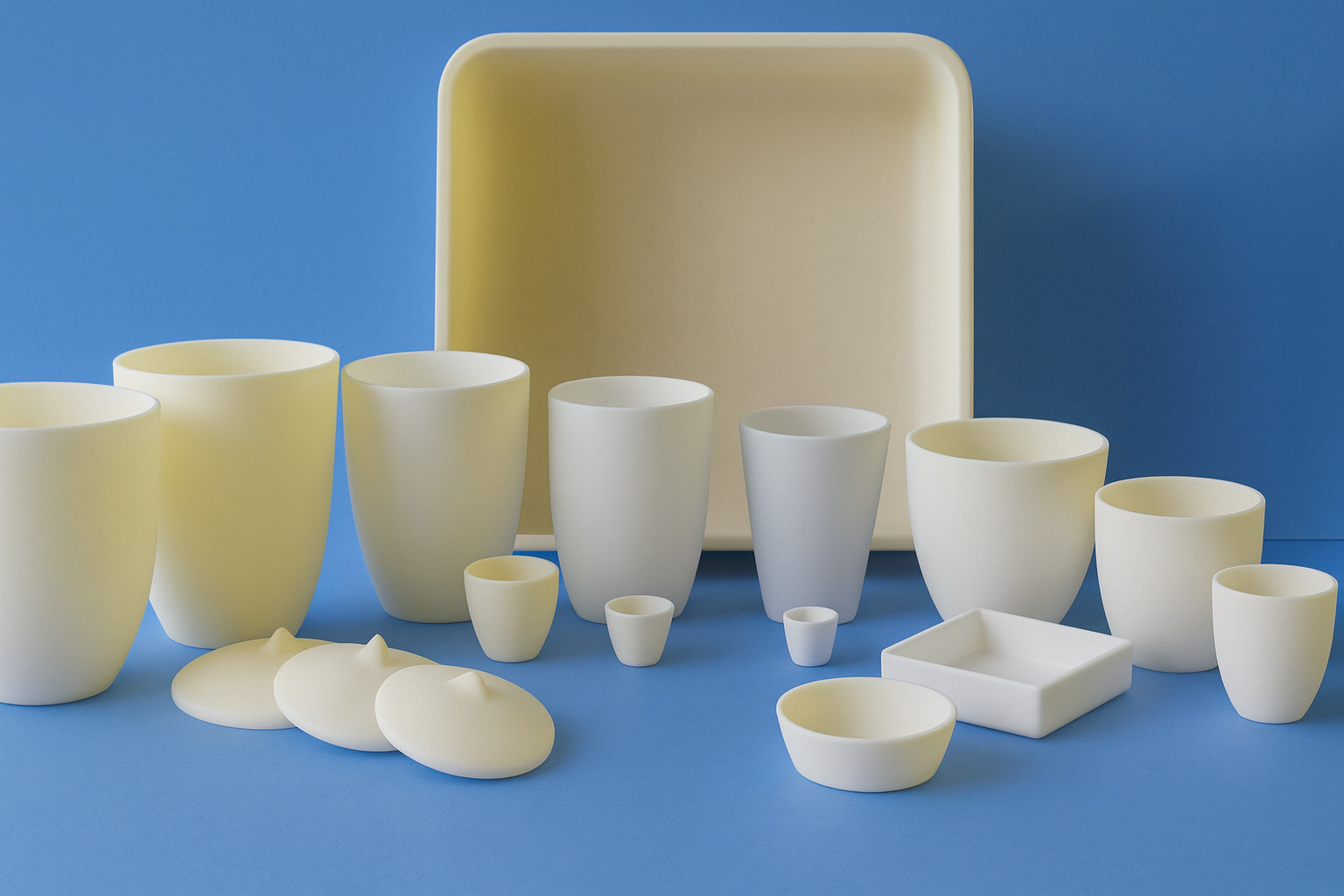 High-performance ceramic crucibles